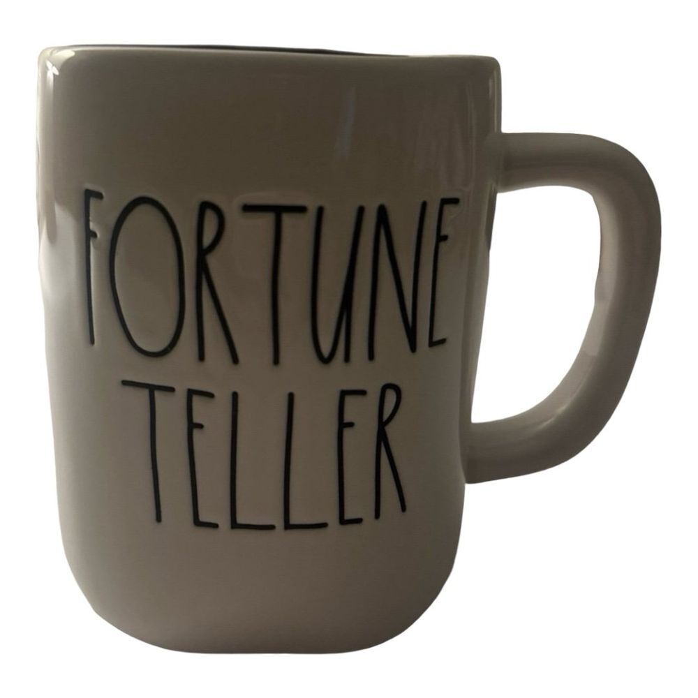 Rae Dunn Fortune Teller Coffee Mug, Large Letter,‎ Novelty Cup
